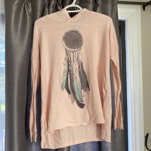 Long sleeve pink sweater